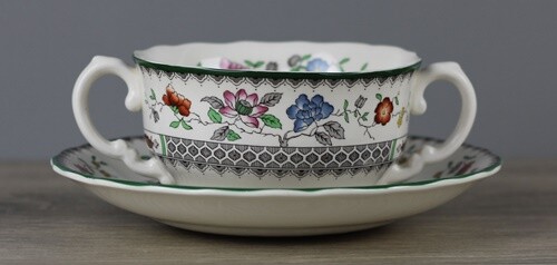 Spode chinese rose suppentasse - rose,