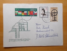 DDR Mi. Nr. 2946, 2952, 2957 auf Sonderbrief Dampfmaschine Hettstedt