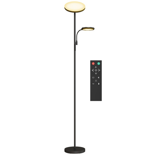 Stehlampe schwarz metall - schwarz, pc