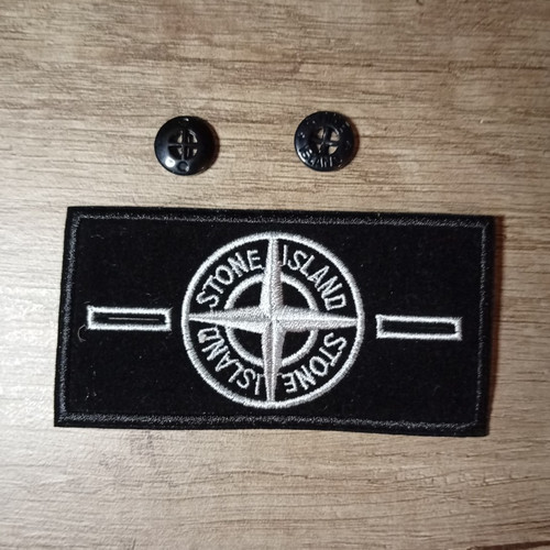 Stone island schwarz logo - stone,