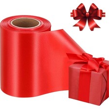 Geschenkband Satinband rot breit Schleifenband Dekoband Weihnachten Hochzeit ...