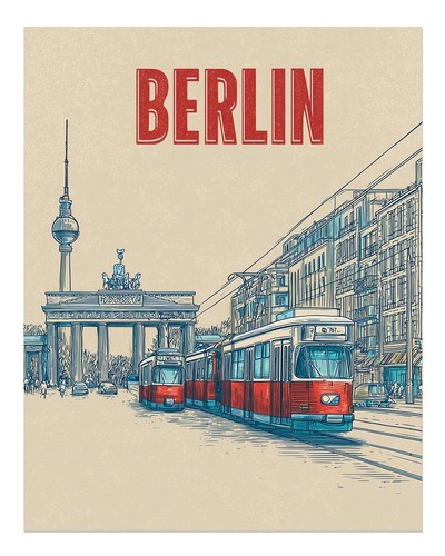 Vintage berlin straßenbahn - vintage,