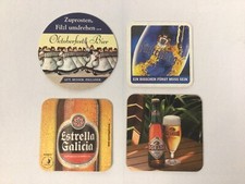 Set 4 Bierdeckel - Paulaner Oktoberfest - Fürstenberg - Estella Galicia - Dorada