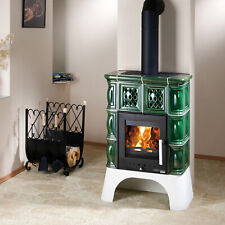 Haas+Sohn Kaminofen Treviso-II Grün Werkstattofen 8 kW Kachelofen Dauerbetrieb