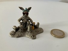 Metallfigur Zinnfigur  Hase Rabitt Hudson Fine Pewter 1984 Selangor Nr 3425