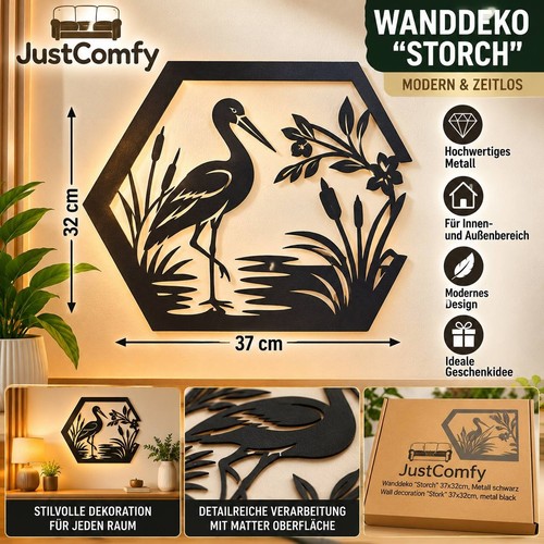 Justcomfy wanddeko storch - wanddeko,