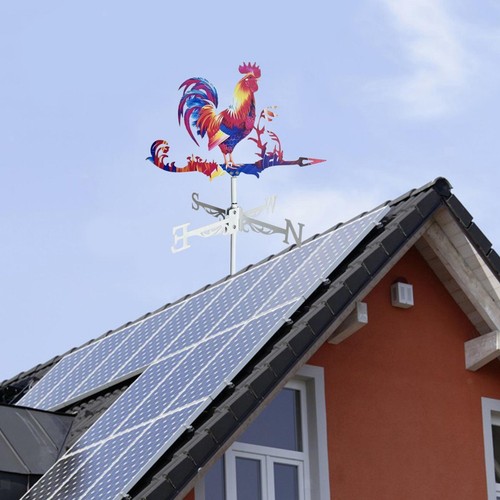 Wetterfahne mit hahn - mit,