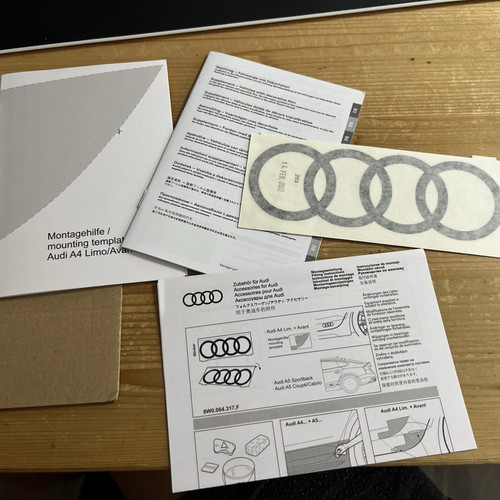 Original audi ringe aufkl - ringe, (aufkl