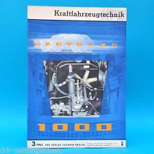 DDR KfT Kraftfahrzeugtechnik 3 1963 Trabant 601 Wartburg 1000 CSSR-Krafträder