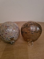 2 Glaskugeln, mundgeblasen