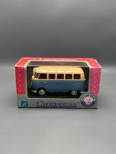 HONGWELL VW SAMBA BUS T1 BULLI MODELLAUTO 1:43 VOLKSWAGEN FENSTERBUS MODELL BLAU