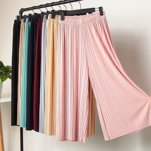 Damen plissee palazzo hose - damen,