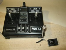 Graupner Fernsteuerung MC 14  im 35 Mhz mit Empfänger C 17  und Quarzpaar 79