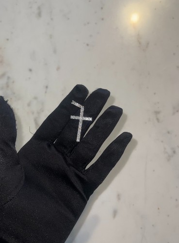Moissanite cross pendant - cross,