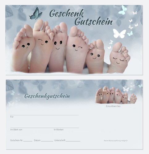 Geschenkgutscheine fußpflege - geschenkgutscheine,