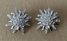 Energetix Edelstahl Magnet Ohrringe Ohrstecker Sonne mit viel Glitzer Neu