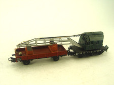 Kranwagen mit Schutzwagen   - Märklin HO Wagen     #197    #E gebr.