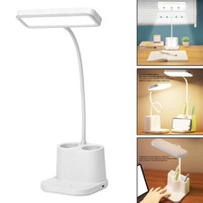 LED Schreibtischlampe Tischlampe dimmbar Leselampe Büroleuchte USB 3 Farbe