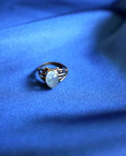 Ring Gold Opal Art Deco Hochzeit Liebe Romantisch  Größe 17,8 / 56