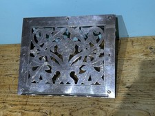 KJS3223 Silberplatte Jugendstil Messbuch Bibel oder Buchständer graviert Widmung