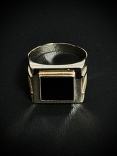 Goldring Herrenring mit Onyx