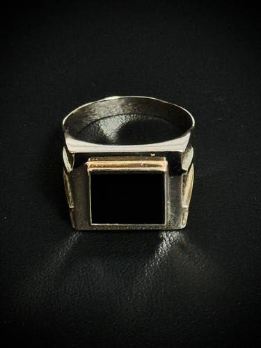Goldring herrenring mit onyx - goldring,