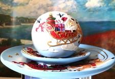 Weihnachtsteller Windlicht 3er