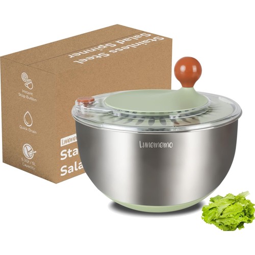 Salatschleuder edelstahl - salatschleuder, 5l