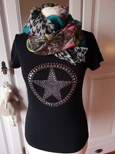 MOSCHINO Damenshirt mit BIG-PAILETTENSTERN + dazu passendem "CODELLO" Schal!!!!!