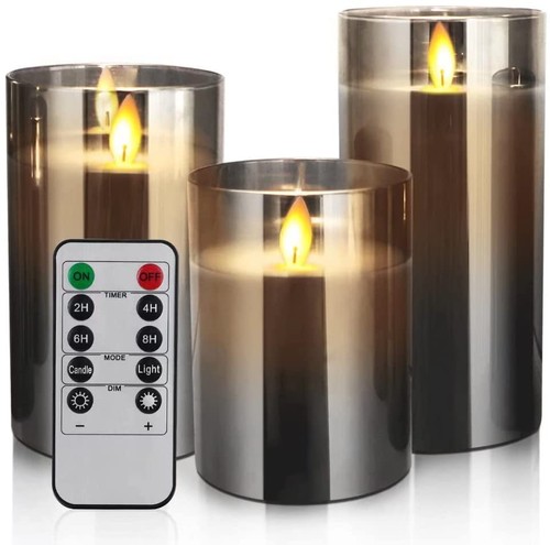 Graue flammenlose kerzen - flammenlose,