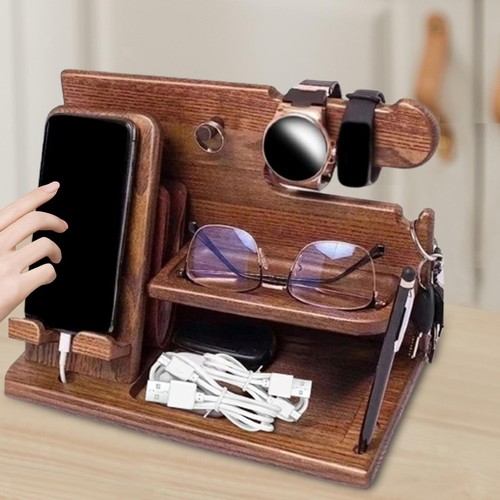 Handy dockingstation aus holz - handy,
