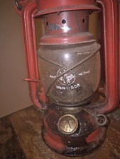 Alte BAT Nr. 158 Petroleumlampe Sturmlaterne Leuchte GDR Fledermaus rot