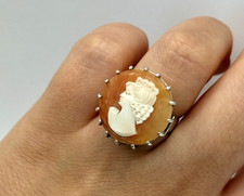 Wunderschöner 835 Silber Ring Mit Gemme Gr.56