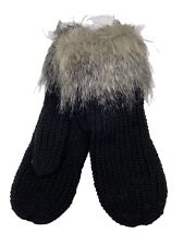 Fäustlinge Winter Handschuhe Damen Strick Kunstfell Kunstpelz Gefüttert Pieces