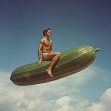 Mann Auf Gurke Model Vintage