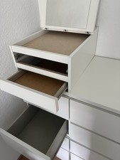 Schmale Kommode mit Schubladen weiß gebraucht (obere Schublade fehlt, nur links)