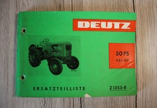 Original Deutz Ersatzteilliste Traktor F3L514 50 PS Z1353-8