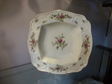 Schüssel/Schale eckig Rosenthal Sansouci elfenbein Moosrose Ramona Poliergold