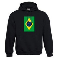 EAKS® Hoodie "Brasilien Flagge" Fahne Brazil Hoody Kapuzenpullover Fußball WM
