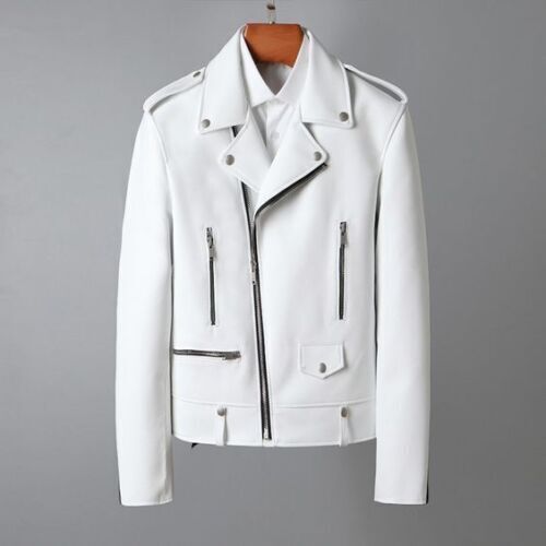 Neue herren weiße lederjacke - neue,