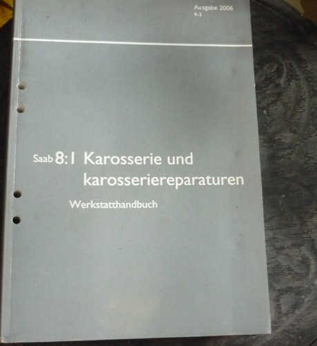 Werkstatthandbuch saab 1 - werkstatthandbuch, 8:1