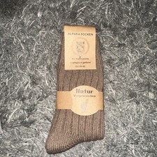 Alpaka Socken Brown Knit Crew