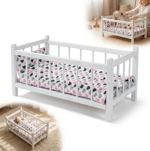 Holz puppenbett weiß mit - –,