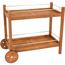 Servierwagen mit Rollen Holz