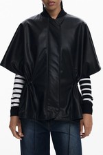 DESIGUAL Poncho Damen Schwarz
