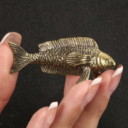 Kupferfisch skulptur mini tier - mini,
