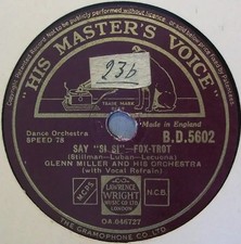 SCHELLACK Glenn Miller And His