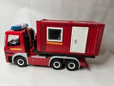 Playmobil Feuerwehr Einsatzleitung auf Abrollbehälter