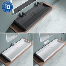 Waschbecken mineralguss Aufsatzwaschbecken Hänge-Waschbecken mit Ablaufgarnitur!