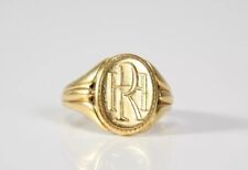 Goldring, Siegelring, aus 750er Gelbgold (18 Karat), um 1930